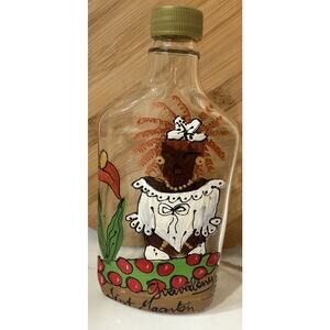 Decanter Bottle Island Guavaberry Saint Maarten Colorful Folk Art Hand Painted